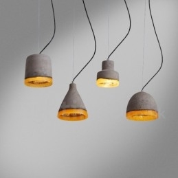 Lampada a sospensione contemporanea in cemento 1 luce