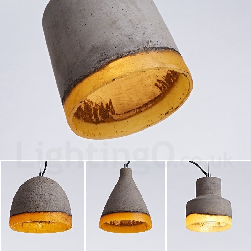Lampada a sospensione contemporanea in cemento 1 luce