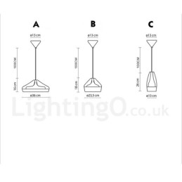Lampada a sospensione moderna multicolore in metallo, cavo regolabile 1,5 m, LED