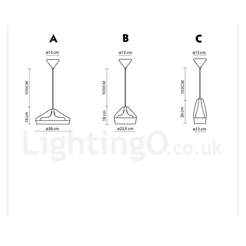 Lampada a sospensione moderna multicolore in metallo, cavo regolabile 1,5 m, LED