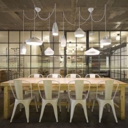 Lampada a sospensione moderna multicolore in metallo, cavo regolabile 1,5 m, LED