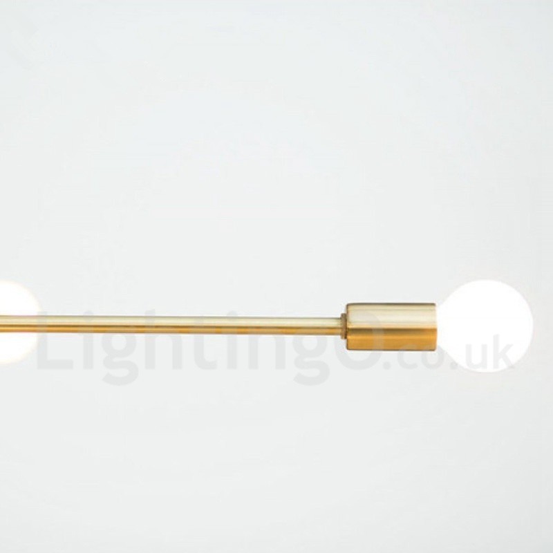 Lampadario moderno contemporaneo in rame a 5 luci LED 980 mm