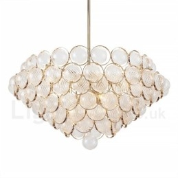 Lampada a sospensione moderna contemporanea in vetro 1 luce 45 x 45 cm