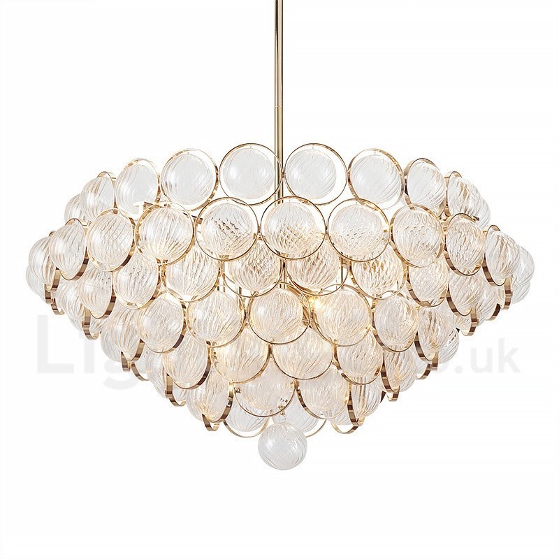 Lampada a sospensione moderna contemporanea in vetro 1 luce 45 x 45 cm
