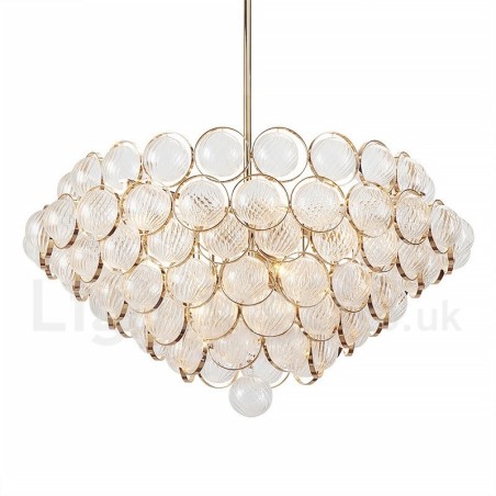 Lampada a sospensione moderna contemporanea in vetro 1 luce 45 x 45 cm
