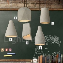 Lampada a sospensione in cemento 1 luce