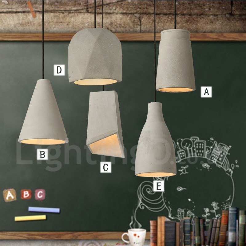 Lampada a sospensione in cemento 1 luce