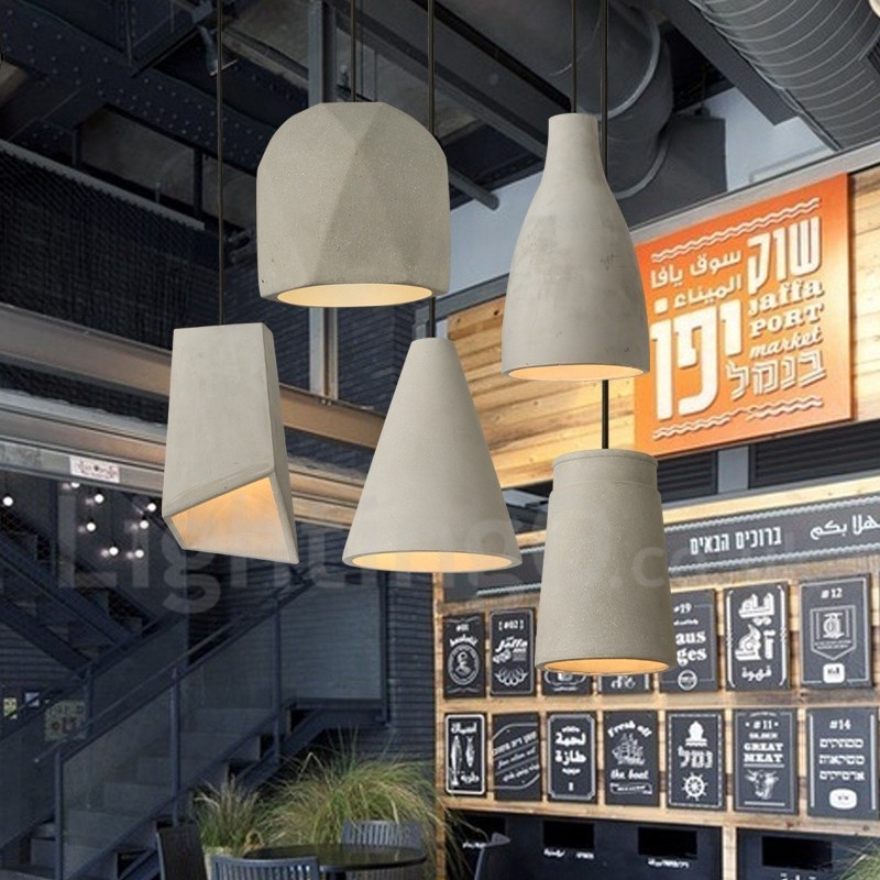 Lampada a sospensione in cemento 1 luce