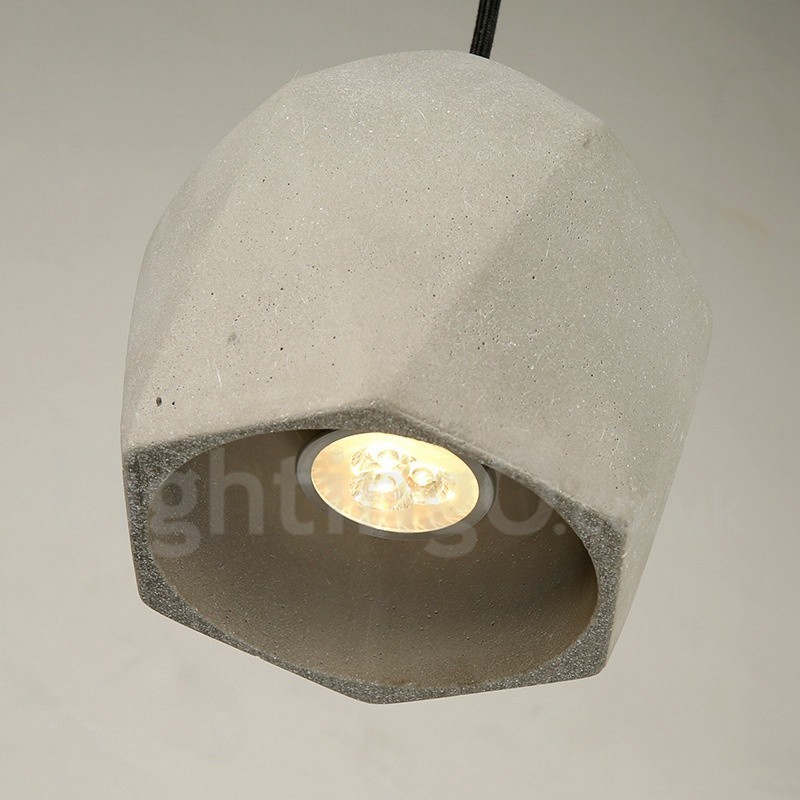 Lampada a sospensione in cemento 1 luce