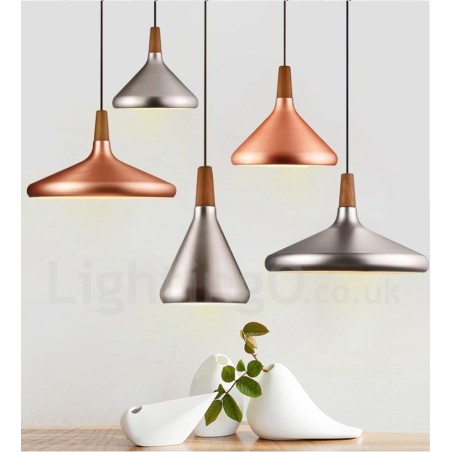 Lampada a sospensione moderna in acciaio inox 1 luce 380 mm