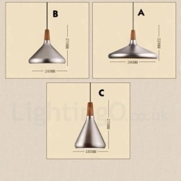 Lampada a sospensione moderna in acciaio inox 1 luce 380 mm