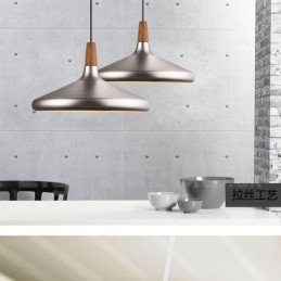 Lampada a sospensione moderna in acciaio inox 1 luce 380 mm
