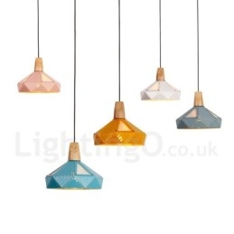 Lampada a sospensione contemporanea multicolore a 1 luce
