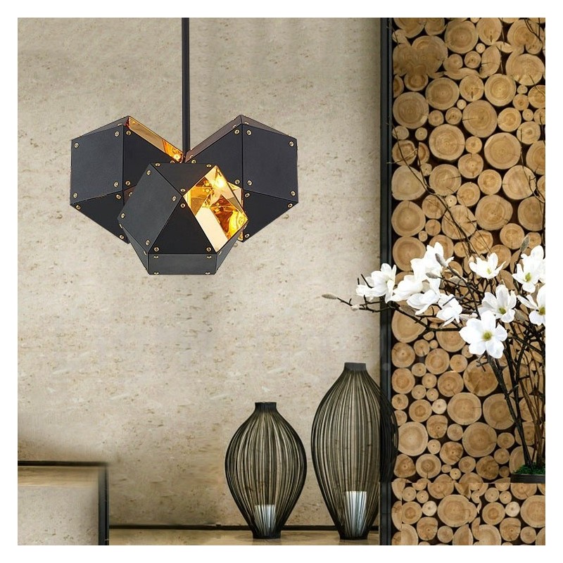 Lampada a sospensione moderna contemporanea a 3 luci 45 x 19 cm