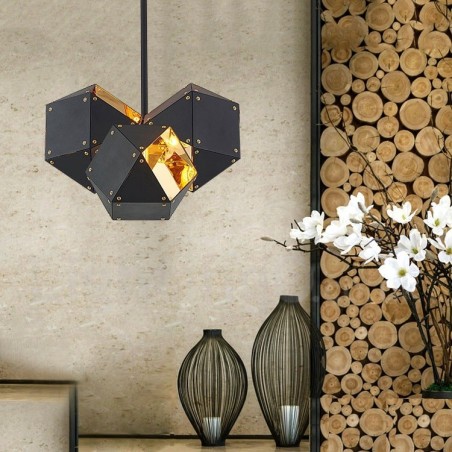 Lampada a sospensione moderna contemporanea a 3 luci 45 x 19 cm