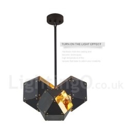 Lampada a sospensione moderna contemporanea a 3 luci 45 x 19 cm