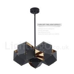 Lampada a sospensione moderna e contemporanea 5 luci 45 x 19 cm