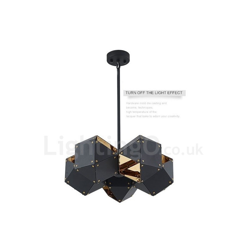 Lampada a sospensione moderna e contemporanea 5 luci 45 x 19 cm