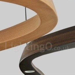 Lampada a sospensione moderna in legno 3 luci