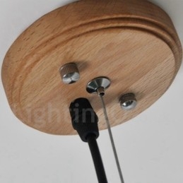 Lampada a sospensione moderna in legno 3 luci