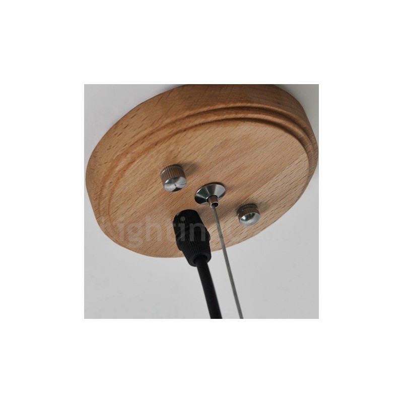 Lampada a sospensione moderna in legno 3 luci