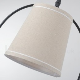 Lampada a sospensione rustica vintage 1 luce in tessuto 25 x 37 cm