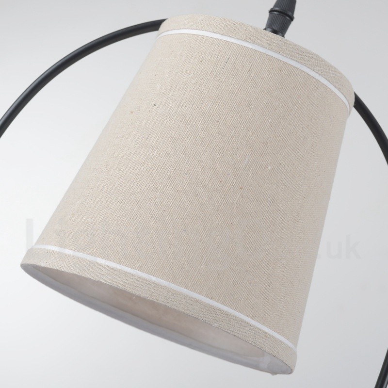 Lampada a sospensione rustica vintage 1 luce in tessuto 25 x 37 cm