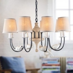 Lampada a sospensione rustica vintage a 8 luci