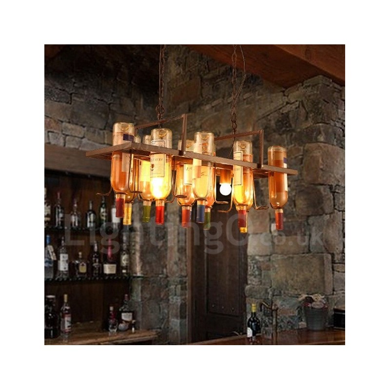 Lampada a sospensione in vetro 70x30 cm 2 luci