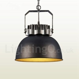 Lampada a sospensione vintage in metallo Black Country 32 x 38 cm