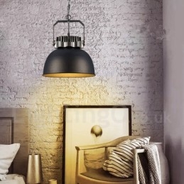 Lampada a sospensione vintage in metallo Black Country 32 x 38 cm