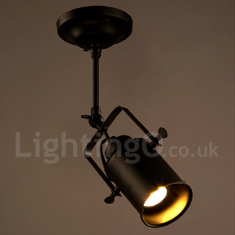 Rustic Lodge faretto a sospensione 1 luce in metallo 8,5 x 19 cm