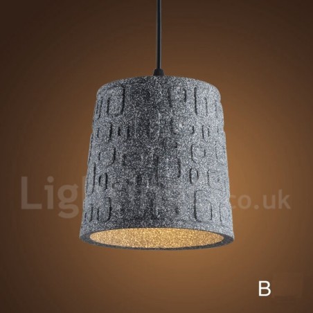 Lampada a sospensione vintage in cemento a 1 luce