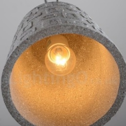 Lampada a sospensione vintage in cemento a 1 luce