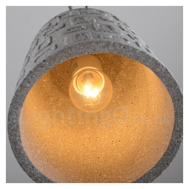 Lampada a sospensione vintage in cemento a 1 luce