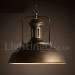Lampada a sospensione vintage retrò in metallo 1 luce