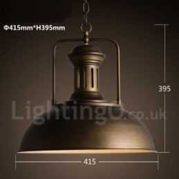 Lampada a sospensione vintage retrò in metallo 1 luce