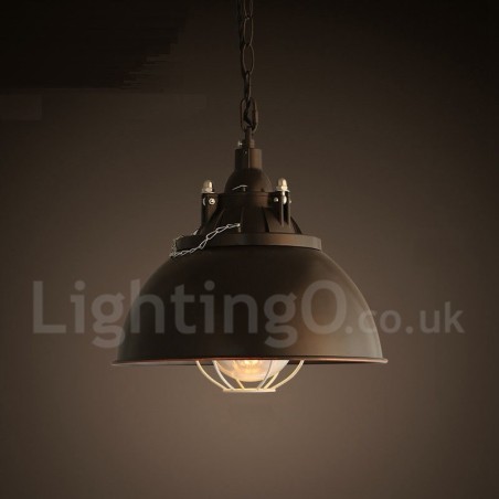 Lampada a sospensione vintage in metallo 1 luce