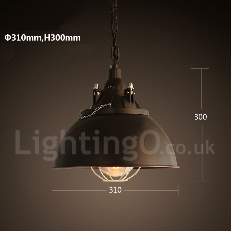 Lampada a sospensione vintage in metallo 1 luce
