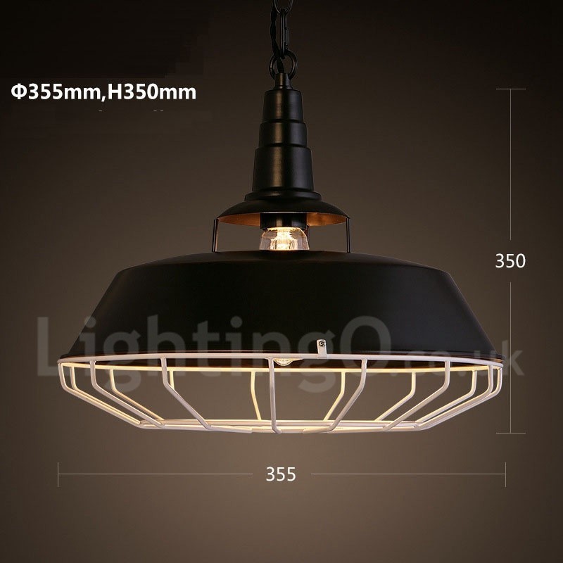 Lampada a sospensione vintage retrò in metallo 1 luce