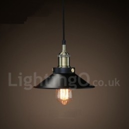 Lampada a sospensione vintage retrò in metallo 1 luce