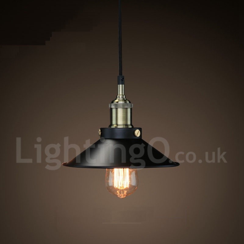 Lampada a sospensione vintage retrò in metallo 1 luce