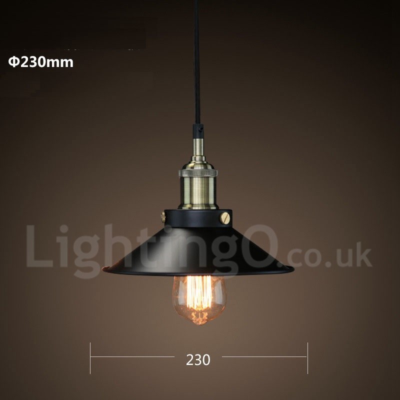 Lampada a sospensione vintage retrò in metallo 1 luce