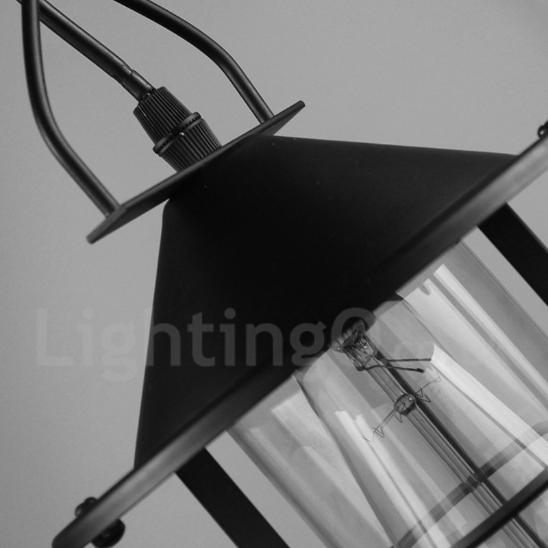 Lampada a sospensione vintage in metallo e vetro