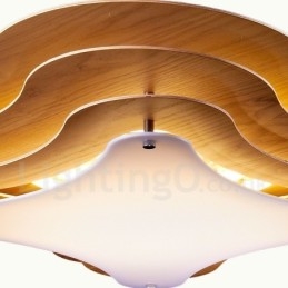 Lampada da soffitto in legno 58x58 cm