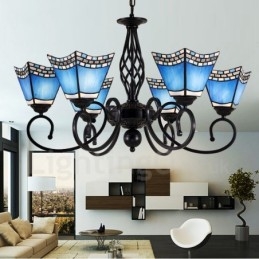 Lampadario mediterraneo a 6 luci con LED integrato in metallo 68 x 41 cm