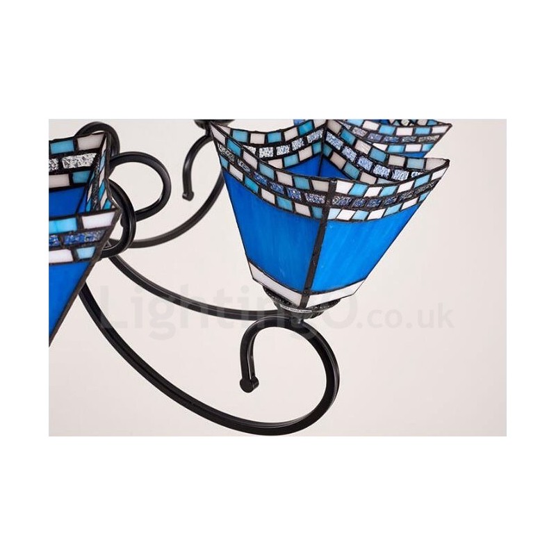 Lampadario mediterraneo a 6 luci con LED integrato in metallo 68 x 41 cm