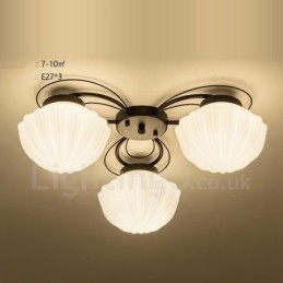 Lampadario rustico a 3 luci con LED integrato e attacco E27