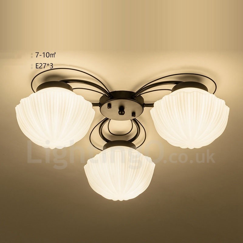 Lampadario rustico a 3 luci con LED integrato e attacco E27