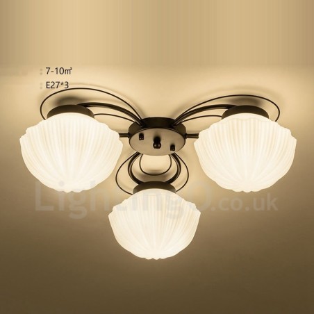 Lampadario rustico a 3 luci con LED integrato e attacco E27